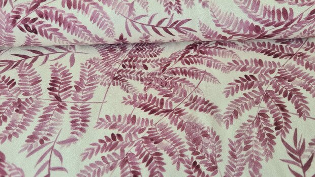 Viscose Crepe Twigs Bordeaux