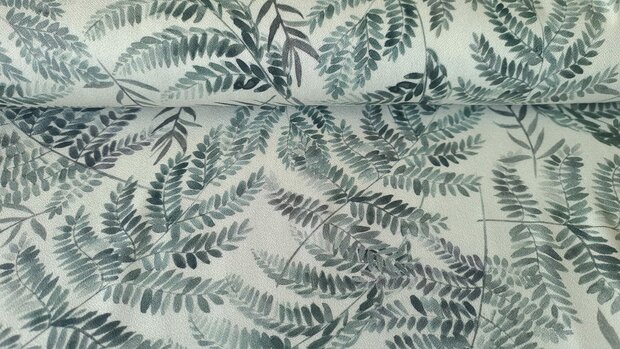 Viscose Crepe Twigs Green