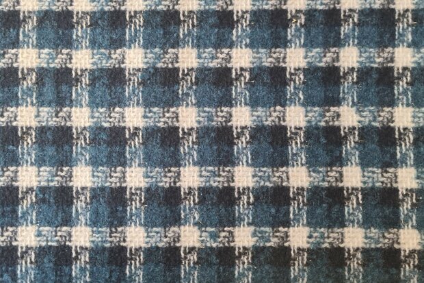 Brushed Boucl&eacute; Check Petrol