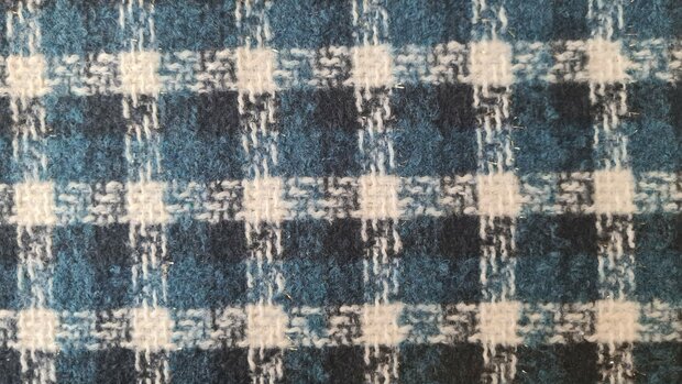 Brushed Boucl&eacute; Check Petrol