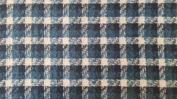 Brushed Boucl&eacute; Check Petrol