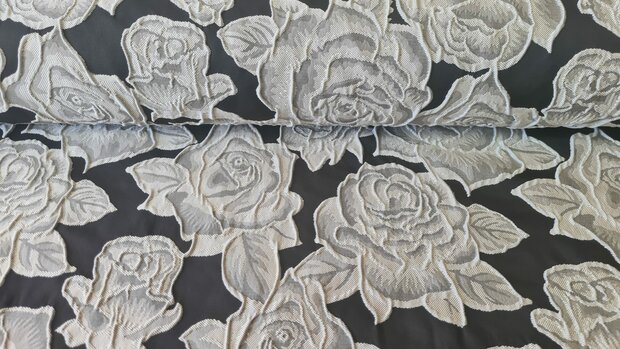 Jacquard Roses Grey