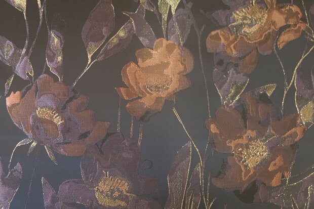 Jacquard Flower Multi-Aubergine