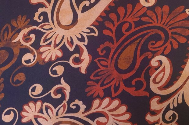 Viscose Jersey Paisley  XL Terra