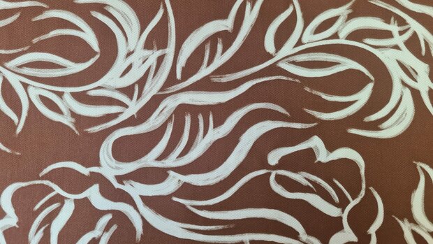 Viscose Twill Abstract Shapes Caramel
