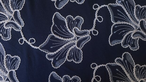Knitted Twill Embroidery Navy