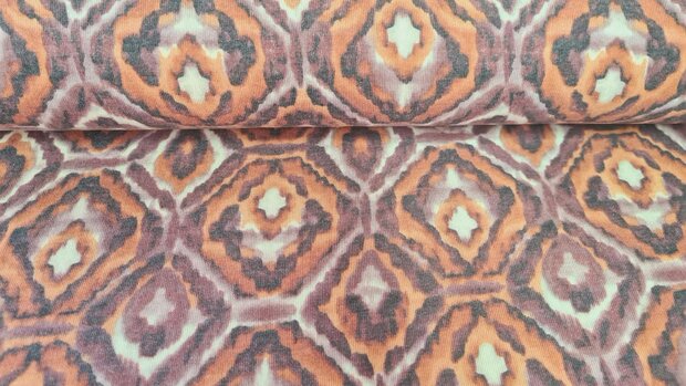 Knitted Viscose Abstract Terra
