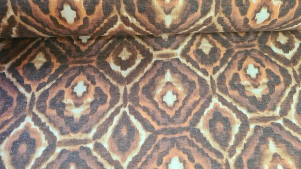 Knitted Viscose Abstract Caramel
