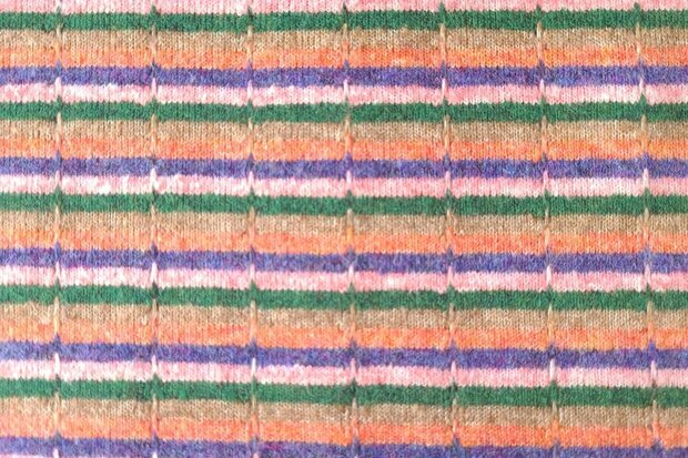 Knitted Stripe Jacquard Multi