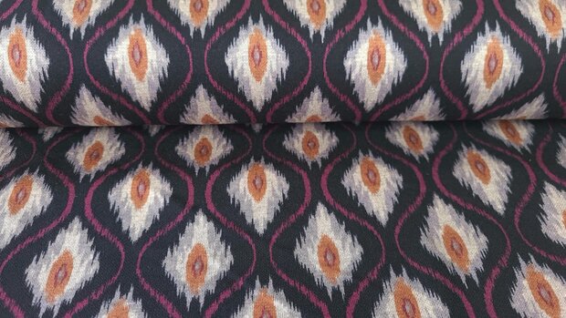 Punta Abstract Black/Wine Red
