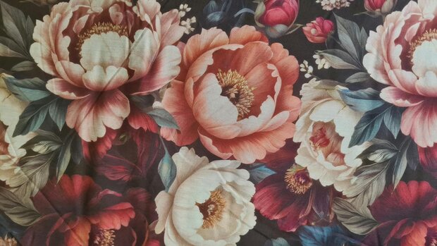 Viscose Digital Asian Flowers Multi