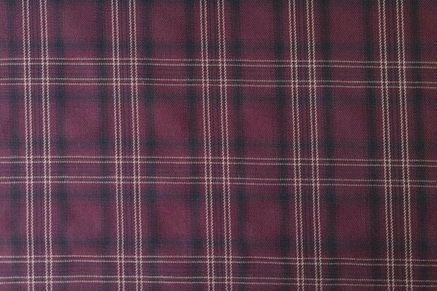 Stretch Check Glasgow Wine Red