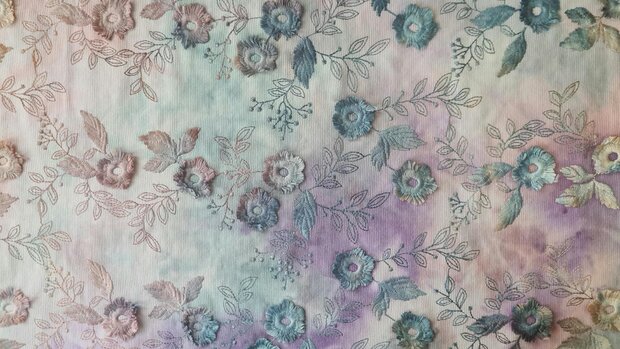 Cord Embroidery Tie Dye Lilac