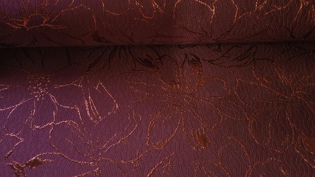Jacquard Flower Bordeaux