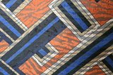 Viscose Jersey Flockprint Abstract Stripes Brick_