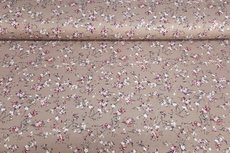 Viscose Tricot Bloemetje Sand Viscose Tricot Bloemetje Sand