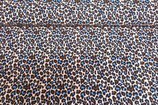 Katoenen Tricot Animal Sand Blauw Katoenen Tricot Animal Sand Blauw