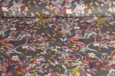Viscose Tricot Bloem Vlinder Groen Viscose Tricot Bloem Vlinder Groen