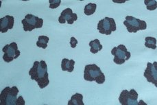 Coupon Katoenen Fleece Animal Aqua Coupon Katoenen Fleece Animal Aqua