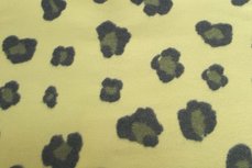 Coupon Katoenen Fleece Animal Geel Coupon Katoenen Fleece Animal Geel