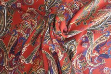 Tencel Paisley Orange Tencel Paisley Orange