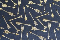 Katoenen Tricot foil Arrows Marine Katoenen Tricot foil Arrows Marine