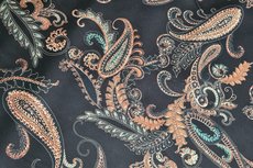 Digi Stretch Satin Paisley Black Digi Stretch Satin Paisley Black