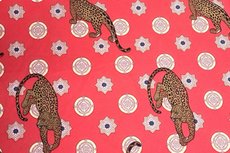Stretch Crepe Tiger Coin Red Stretch Crepe Tiger Coin Red