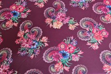 Viscose Jersey Paisley Flowers Viscose Jersey Paisley Flowers