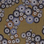 Punta di Roma Abstract Flowers Olive Green Punta di Roma Abstract Flowers Olive Green