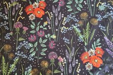 Cotton Jersey Digital Flowers 2 Black Cotton Jersey Digital Flowers 2 Black