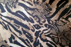 Cotton Stretch Satin Tigers Taupe Brown Cotton Stretch Satin Tigers Taupe Brown
