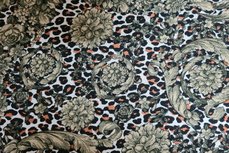 Bubble Chiffon Cheetah Flowers Dark Green Bubble Chiffon Cheetah Flowers Dark Green