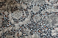 Bubble Chiffon Cheetah Flowers Taupe Brown Bubble Chiffon Cheetah Flowers Taupe Brown
