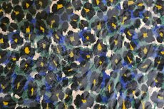 Viscose Jersey Flock Animals Green Viscose Jersey Flock Animals Green
