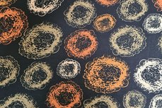 Viscose Jersey Circles Brick Viscose Jersey Circles Brick