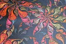 Punta di Roma Abstract Flowers Navy Colour Punta di Roma Abstract Flowers Navy Colour