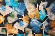 Cotton Jersey Digital Flowers Petrol Blue Cotton Jersey Digital Flowers Petrol Blue