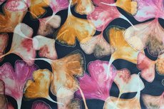Cotton Jersey Digital Flowers Fuchsia Camel Cotton Jersey Digital Flowers Fuchsia Camel