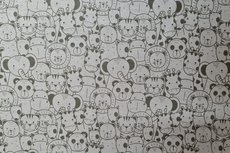 Cotton Jersey Animals Middle Grey Cotton Jersey Animals Middle Grey