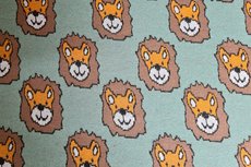 Cotton Jacquard Lion Old Green Cotton Jacquard Lion Old Green