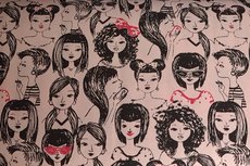 Cotton Jersey Girl Talk Pink Melange Cotton Jersey Girl Talk Pink Melange