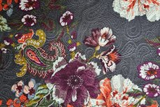 Stretch Jacquard Flowers Grey Stretch Jacquard Flowers Grey