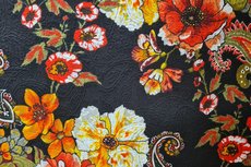 Stretch Jacquard Flowers Black Stretch Jacquard Flowers Black