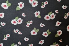 Jersey/ punta Flowers Black Jersey/ punta Flowers Black