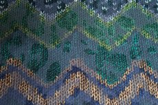 Viscose Jersey Flockprint Abstract Shapes Green Blue