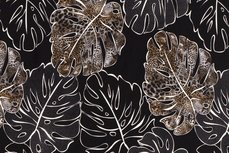 Stretch Crepe Leaves 2 Black Stretch Crepe Leaves 2 Black