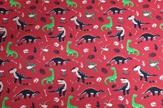 Cotton Jersey Dino Brick/Red Cotton Jersey Dino Brick/Red