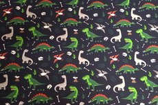 Cotton Jersey Dino Navy Cotton Jersey Dino Navy