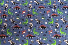Cotton Jersey Dino Blue Cotton Jersey Dino Blue